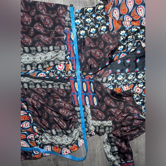 Me 2 magic patchwork-style paisley and floral prints Bohemian maxi dress size 2X - Picture 5 of 5